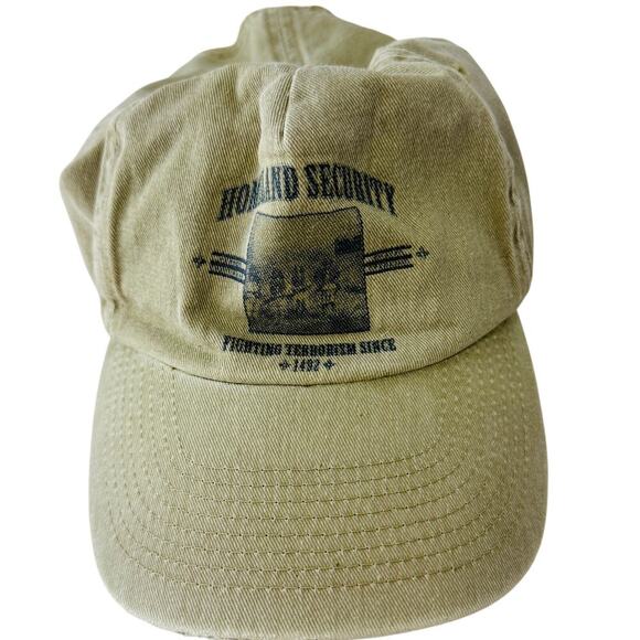 Vintage Homeland Security Hat – Tan Blue Native American Chief Hat Adjustable - Picture 4 of 4